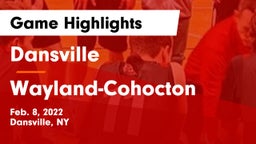 Dansville  vs Wayland-Cohocton  Game Highlights - Feb. 8, 2022