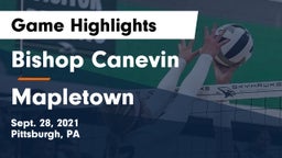 Bishop Canevin  vs Mapletown  Game Highlights - Sept. 28, 2021