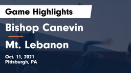 Bishop Canevin  vs Mt. Lebanon  Game Highlights - Oct. 11, 2021