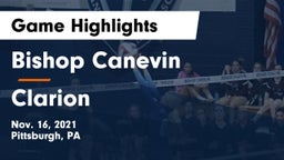 Bishop Canevin  vs Clarion  Game Highlights - Nov. 16, 2021