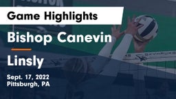 Bishop Canevin  vs Linsly  Game Highlights - Sept. 17, 2022