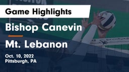 Bishop Canevin  vs Mt. Lebanon  Game Highlights - Oct. 10, 2022