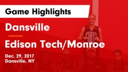 Dansville  vs Edison Tech/Monroe  Game Highlights - Dec. 29, 2017