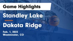 Standley Lake  vs Dakota Ridge Game Highlights - Feb. 1, 2023