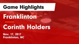 Franklinton  vs Corinth Holders  Game Highlights - Nov. 17, 2017