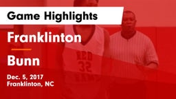 Franklinton  vs Bunn  Game Highlights - Dec. 5, 2017