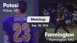 Matchup: Potosi  vs. Farmington  2016