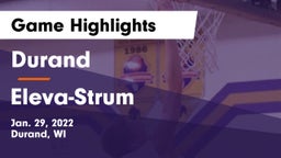 Durand  vs Eleva-Strum  Game Highlights - Jan. 29, 2022