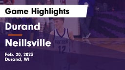 Durand  vs Neillsville  Game Highlights - Feb. 20, 2023