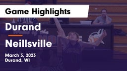 Durand  vs Neillsville  Game Highlights - March 3, 2023