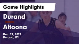 Durand  vs Altoona  Game Highlights - Dec. 22, 2023