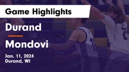 Durand  vs Mondovi  Game Highlights - Jan. 11, 2024