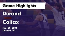 Durand  vs Colfax  Game Highlights - Jan. 25, 2024
