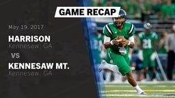 Recap: Harrison  vs. Kennesaw Mt.  2017