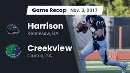 Recap: Harrison  vs. Creekview  2017