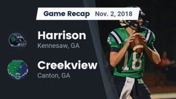 Recap: Harrison  vs. Creekview  2018