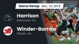 Recap: Harrison  vs. Winder-Barrow  2019