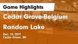 Cedar Grove-Belgium  vs Random Lake  Game Highlights - Dec. 10, 2019