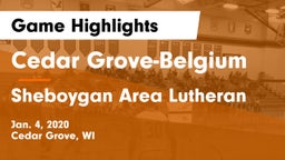 Cedar Grove-Belgium  vs Sheboygan Area Lutheran  Game Highlights - Jan. 4, 2020