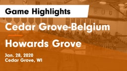 Cedar Grove-Belgium  vs Howards Grove  Game Highlights - Jan. 28, 2020