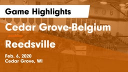 Cedar Grove-Belgium  vs Reedsville  Game Highlights - Feb. 6, 2020