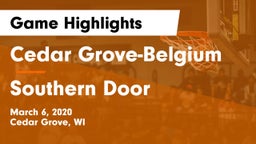 Cedar Grove-Belgium  vs Southern Door  Game Highlights - March 6, 2020