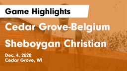 Cedar Grove-Belgium  vs Sheboygan Christian  Game Highlights - Dec. 4, 2020