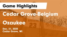 Cedar Grove-Belgium  vs Ozaukee  Game Highlights - Dec. 21, 2020
