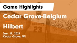 Cedar Grove-Belgium  vs Hilbert  Game Highlights - Jan. 19, 2021