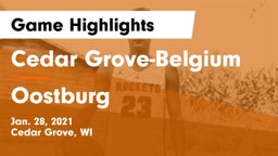 Cedar Grove-Belgium  vs Oostburg  Game Highlights - Jan. 28, 2021