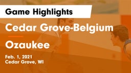 Cedar Grove-Belgium  vs Ozaukee  Game Highlights - Feb. 1, 2021