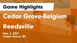 Cedar Grove-Belgium  vs Reedsville  Game Highlights - Feb. 2, 2021