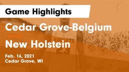 Cedar Grove-Belgium  vs New Holstein  Game Highlights - Feb. 16, 2021