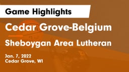 Cedar Grove-Belgium  vs Sheboygan Area Lutheran  Game Highlights - Jan. 7, 2022