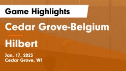 Cedar Grove-Belgium  vs Hilbert  Game Highlights - Jan. 17, 2023