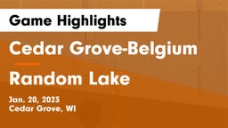 Cedar Grove-Belgium  vs Random Lake  Game Highlights - Jan. 20, 2023
