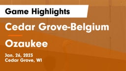 Cedar Grove-Belgium  vs Ozaukee  Game Highlights - Jan. 26, 2023