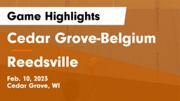 Cedar Grove-Belgium  vs Reedsville  Game Highlights - Feb. 10, 2023