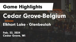 Cedar Grove-Belgium  vs Elkhart Lake - Glenbeulah  Game Highlights - Feb. 22, 2024