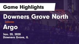 Downers Grove North vs Argo  Game Highlights - Jan. 20, 2020