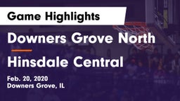 Downers Grove North vs Hinsdale Central  Game Highlights - Feb. 20, 2020