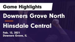 Downers Grove North vs Hinsdale Central  Game Highlights - Feb. 13, 2021