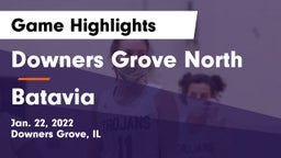 Downers Grove North vs Batavia  Game Highlights - Jan. 22, 2022