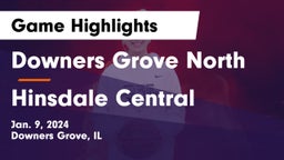 Downers Grove North  vs Hinsdale Central  Game Highlights - Jan. 9, 2024