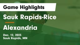 Sauk Rapids-Rice  vs Alexandria  Game Highlights - Dec. 12, 2023