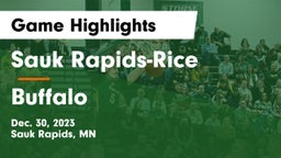 Sauk Rapids-Rice  vs Buffalo  Game Highlights - Dec. 30, 2023