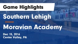 Southern Lehigh  vs Moravian Academy Game Highlights - Dec 15, 2016