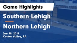 Southern Lehigh  vs Northern Lehigh Game Highlights - Jan 28, 2017