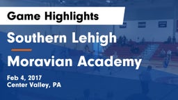 Southern Lehigh  vs Moravian Academy  Game Highlights - Feb 4, 2017