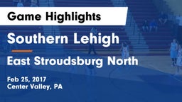 Southern Lehigh  vs East Stroudsburg North  Game Highlights - Feb 25, 2017